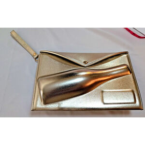 8 Oak Lane full size Champagne Biz Cards Carry Purse Handle Gold hard case